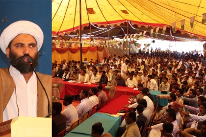 دنیا میں جاری ظلم و بربریت کے ماحول میں عالم انسانیت کے لئے اگر کہیں کوئی روشنی اور امید کی کرن ہے تو وہ نظام ولایت و امامت ہی ہے،علامہ مقصودڈومکی