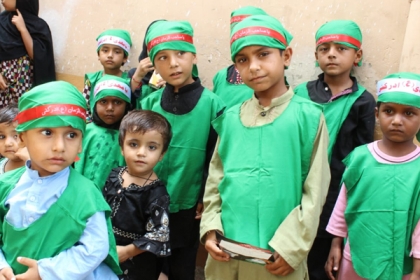 عالمی یوم علی اصغر ؑ کے موقع پر ایم ڈبلیوایم شعبہ خواتین کی جانب سے ننھےعزاداروں کا اجتماع