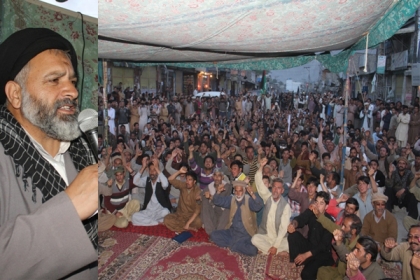 یاد گار شہداء سکردوپرعلامہ راجہ ناصرعباس کی حمایت میں دوہفتے سے جاری دھرنے میں روز بروز اضافہ