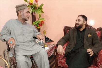 مظفرآباد، ایم ڈبلیوایم رہنما علامہ تصورحسین الجوادی سے پی ٹی آئی رہنما سید زیشان حیدر کاظمی کی ملاقات