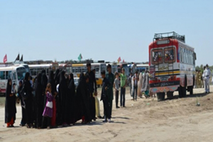 تحفظ پاکستان کانفرنس،  علامہ حسن ہمدانی کی قیادت میں 80 سے زائد بسوں کا قافلہ لاہور سے اسلام آباد کی جانب گامزن