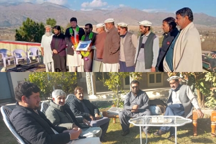 ایم ڈبلیوایم رہنما شبیر حسین ساجدی کا  علی زئی، سنگینہ اور بسطو کا دورہ
