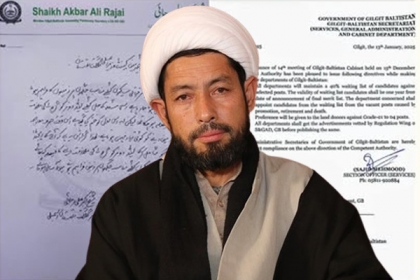 ایم ڈبلیوایم کے رکن جی بی اسمبلی شیخ اکبر رجائی کی پیش کردہ اہم تجویز صوبائی کابینہ سے منظور،عوام میں خوشی