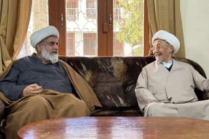 چیئرمین ایم ڈبلیوایم علامہ راجہ ناصرعباس کی بزرگ عالم دین علامہ محمد جمعہ اسدی سے ملاقات
