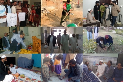 خیرالعمل ویلفیئر ٹرسٹ سندھ کی تحت تین روزہ ایام خیرالعمل ،مختلف اضلاع میں مریضوں کی عیادت، صفائی ستھرائی اور امدادی اشیاءکی تقسیم