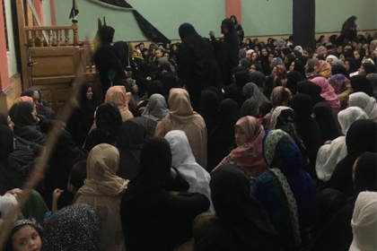 ایم ڈبلیوایم شعبہ خواتین کے زیر اہتمامؑ عشرہ ثانی و خمسہ مجلس عزاسمیت یو م علی اصغرؑ و جناب بی بی سکینہ کا انعقاد