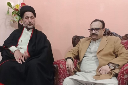 وزیر اعظم آزاد جموں کشمیر سردار تنویر الیاس خان کی ایم ڈبلیوایم رہنما علامہ تصورحسین جوادی سے ملاقات وعیادت