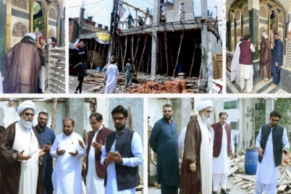 علامہ راجہ ناصرعباس کا دورہ دربار بی بی پاک دامنؑ ،فاتحہ خوانی، تعمیراتی کام کا جائزہ اورزائرین سے ملاقات