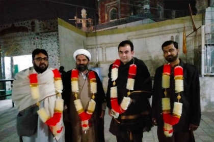 ایم ڈبلیوایم رہنماعلامہ مقصود علی ڈومکی کا دورہ ملتان، دربار حضرت شاہ شمس تبریز پر حاضری، سجادہ نشین کی جانب سے استقبال