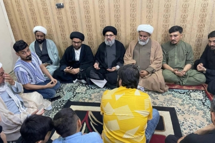 سربراہ ایم ڈبلیوایم سینیٹر علامہ راجہ ناصرعباس کی شہید علامہ حسن ترابی کے گھر آمد، جواں سال فرزند زین ترابی کی وفات پر تعزیت