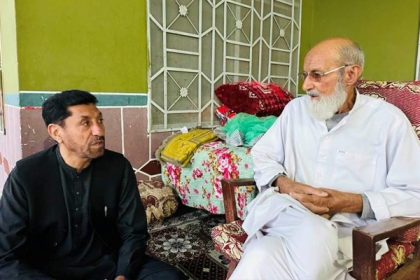 ایم ڈبلیوایم کے ممبر قومی اسمبلی انجینئر حمید حسین کی برزگ عالم دین علامہ سید عابد حسین الحسینی سے ملاقات