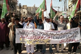 لاپتہ شیعہ افرادکی عدم بازیابی کے خلاف ایم ڈبلیوایم کا حیدرآباد میں احتجاج