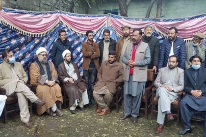 پی ٹی آئی کے صوبائی وزراء کی وحدت ہاؤس گلگت آمد، ایم ڈبلیوایم کو صوبائی حکومت میں شامل ہونے پر مبارک باد کا اظہار