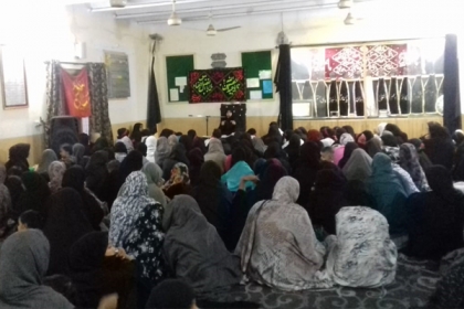 ایم ڈبلیوایم شعبہ خواتین کی جانب سے عشرہ زینبیہ کے موقع پر مجلس عزا کا انعقاد