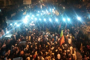 کراچی آمد پرایم ڈبلیوایم کی جانب سے  وارثان شہداء شکارپورلانگ مارچ کا شاندار استقبال