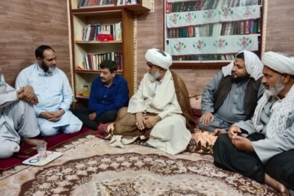 علامہ راجہ ناصرعباس کی خطیب جامع مسجد امامیہ کالونی لاہور علامہ محمد باقر مجلسی سے انکی اہلیہ مرحومہ کی وفات پر تعزیت