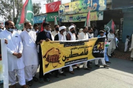 ایم ڈبلیوایم لیہ اور دیگر شیعہ سنی تنظیموں کی جانب سے اسرائیل کے خلاف مشترکہ احتجاجی ریلی نکالی گئی