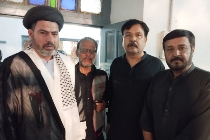 صدر ایم ڈبلیوایم پنجاب علامہ علی اکبر کاظمی کی مرکزی جلوس یوم علیؑ لاہور کے لائسنس ہولڈر احمد منیر قزلباش سے ملاقات