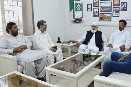 ایم ڈبلیوایم رہنما اسدنقوی کی ملی یکجہتی کونسل کے مرکزی سیکرٹری جنرل و جماعت اسلامی کے نائب امیر لیاقت بلوچ سے ملاقات،عشق پیغمبر اعظم مرکز وحدت مسلمین کانفرنس میں شرکت کی دعوت