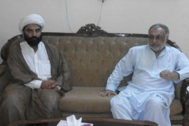 علامہ مقصودڈومکی کی صوبائی وزیر تعلیم اور حکومتی مزاکراتی کمیٹی کے سربراہ میر ہزارخان بجارانی سے ملاقات