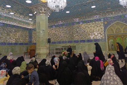 قم ،صدر ایم ڈبلیوایم وومن ونگ معصومہ نقوی کا محفل میلاد امام ہادی علیہ السلام سے خطاب