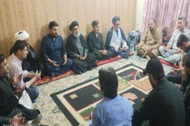 علامہ سید احمد اقبال رضوی ودیگرایم ڈبلیوایم قائدین کی شہید علامہ حسن ترابی کے فرزند زین ترابی کے انتقال پر اہل خانہ سے تعزیت