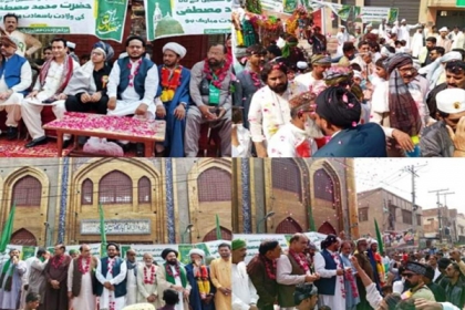 ملتان، ایم ڈبلیو ایم کے زیراہتمام امام بارگاہ حسین آباد دولت گیٹ کے سامنے استقبالیہ کیمپ