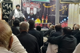 صدرایم ڈبلیوایم پنجاب علامہ سید علی اکبر کاظمی کا جعفریہ کالونی میں عشرہ مجالس عزا سے خطاب
