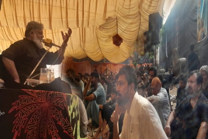 ایم ڈبلیوایم کےرہنماؤں کی مانگامنڈی میں سالانہ مجلس عزا وجلوس میں شرکت