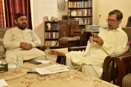 ایم ڈبلیوایم اسد نقوی کی یکجہتی کونسل کے مرکزی ڈپٹی سیکرٹری جنرل سید ثاقب اکبر نقوی سے ملاقات، عشق پیغمبر اعظم مرکز وحدت مسلمین کانفرنس میں شرکت کی دعوت