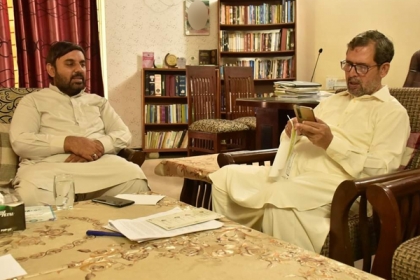 ایم ڈبلیوایم اسد نقوی کی یکجہتی کونسل کے مرکزی ڈپٹی سیکرٹری جنرل سید ثاقب اکبر نقوی سے ملاقات، عشق پیغمبر اعظم مرکز وحدت مسلمین کانفرنس میں شرکت کی دعوت