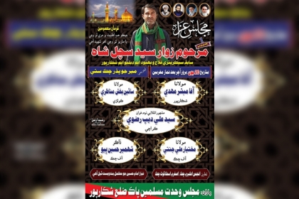 سید سچل شاہ مرحوم ایم ڈبلیوایم کا مخلص کارکن تھا،جسے مدتوں یاد رکھا جائے گا، مستنصرمہدی